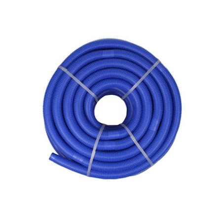 Pool Central 147.5 in. x 1.25 in. Blue Blow Molded PE In Ground Swimming Pool Cuttable Vacuum Hose 32038365